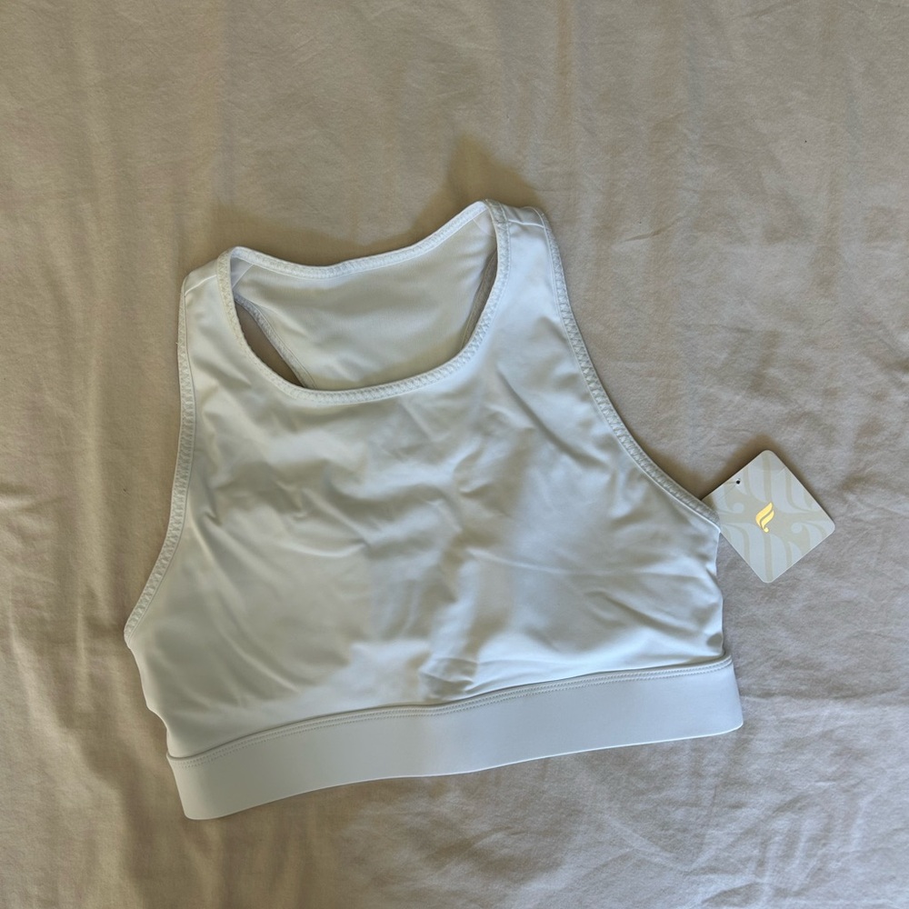 Fabletics White Sports Bra, New With Tags, Medium/8